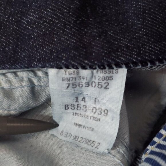 Y2K LL Bean Mom Jeans 14 Petite Dark Blue Relaxed Double L High Waist TG38 - Picture 5 of 7